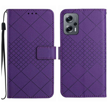 Rhombic Grid Texture Leather Phone Case, For Xiaomi 13 Ultra, For Xiaomi Redmi Note 12 4G Global, For Xiaomi Redmi A1 / A2, For Xiaomi Redmi 11A / Poco C55, For Xiaomi Redmi Note 12 Pro+ India, For Xiaomi Redmi Note 12 Pro India                        ...