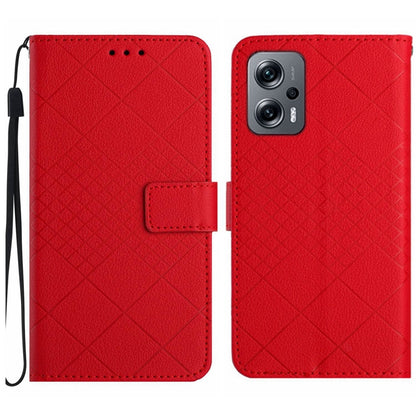 Rhombic Grid Texture Leather Phone Case, For Xiaomi 13 Ultra, For Xiaomi Redmi Note 12 4G Global, For Xiaomi Redmi A1 / A2, For Xiaomi Redmi 11A / Poco C55, For Xiaomi Redmi Note 12 Pro+ India, For Xiaomi Redmi Note 12 Pro India                        ...