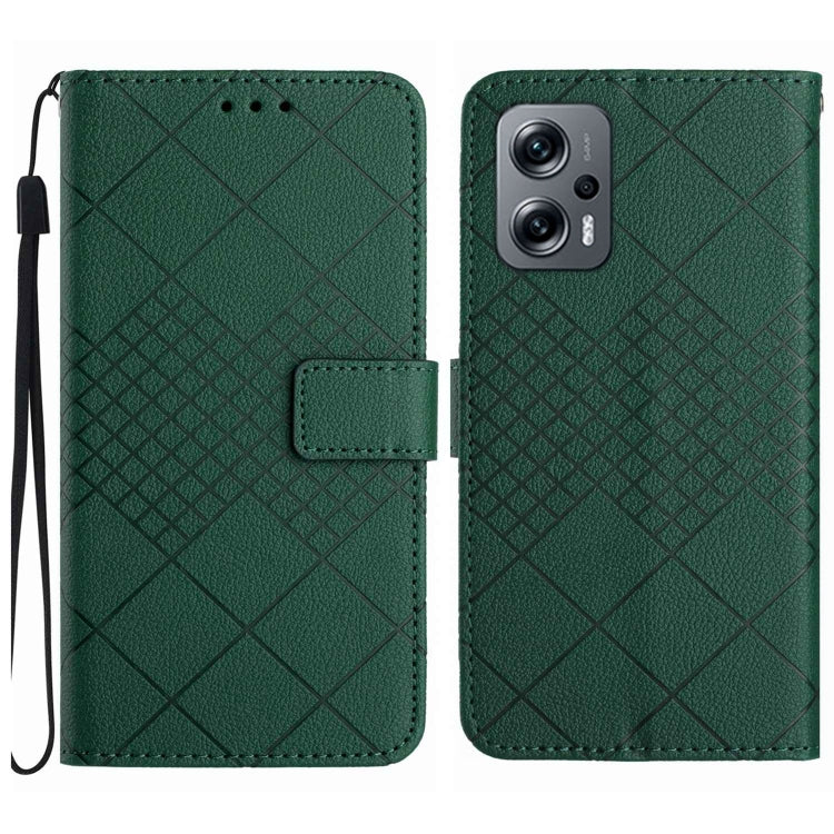 Rhombic Grid Texture Leather Phone Case, For Xiaomi 13 Ultra, For Xiaomi Redmi Note 12 4G Global, For Xiaomi Redmi A1 / A2, For Xiaomi Redmi 11A / Poco C55, For Xiaomi Redmi Note 12 Pro+ India, For Xiaomi Redmi Note 12 Pro India                        ...