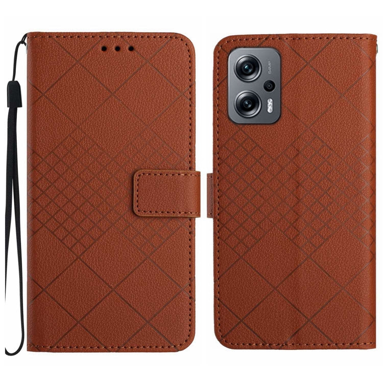 Rhombic Grid Texture Leather Phone Case, For Xiaomi 13 Ultra, For Xiaomi Redmi Note 12 4G Global, For Xiaomi Redmi A1 / A2, For Xiaomi Redmi 11A / Poco C55, For Xiaomi Redmi Note 12 Pro+ India, For Xiaomi Redmi Note 12 Pro India                        ...