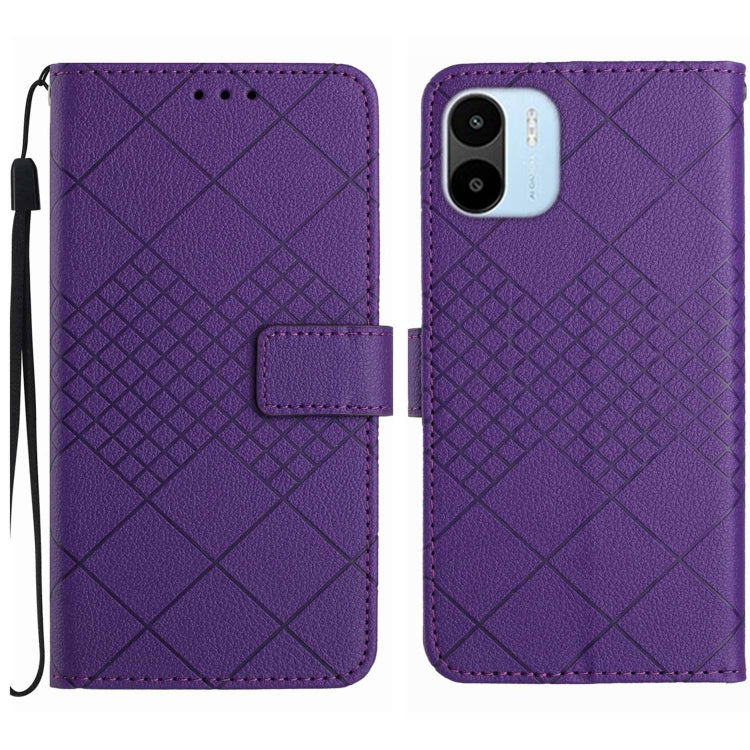 Rhombic Grid Texture Leather Phone Case, For Xiaomi 13 Ultra, For Xiaomi Redmi Note 12 4G Global, For Xiaomi Redmi A1 / A2, For Xiaomi Redmi 11A / Poco C55, For Xiaomi Redmi Note 12 Pro+ India, For Xiaomi Redmi Note 12 Pro India                        ...