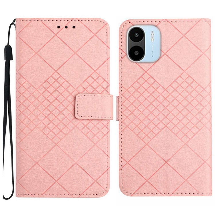 Rhombic Grid Texture Leather Phone Case, For Xiaomi 13 Ultra, For Xiaomi Redmi Note 12 4G Global, For Xiaomi Redmi A1 / A2, For Xiaomi Redmi 11A / Poco C55, For Xiaomi Redmi Note 12 Pro+ India, For Xiaomi Redmi Note 12 Pro India                        ...