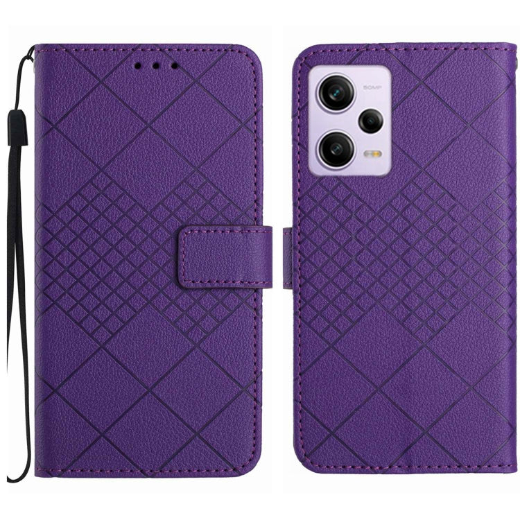 Rhombic Grid Texture Leather Phone Case, For Xiaomi 13 Ultra, For Xiaomi Redmi Note 12 4G Global, For Xiaomi Redmi A1 / A2, For Xiaomi Redmi 11A / Poco C55, For Xiaomi Redmi Note 12 Pro+ India, For Xiaomi Redmi Note 12 Pro India                        ...
