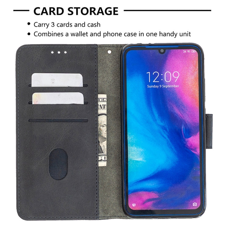 Black crocodile-texture flip phone wallet case with card storage and cash slot
