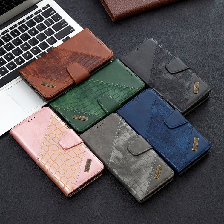 Crocodile-texture PU leather phone wallet cases in multiple colors with card slots