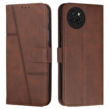 Stitching Calf Texture Buckle Leather Phone Case, For itel S23+, For itel S23