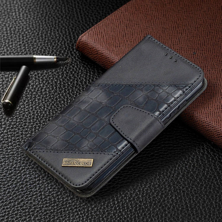 Crocodile-texture PU leather flip phone case wallet with card slots, dark gray