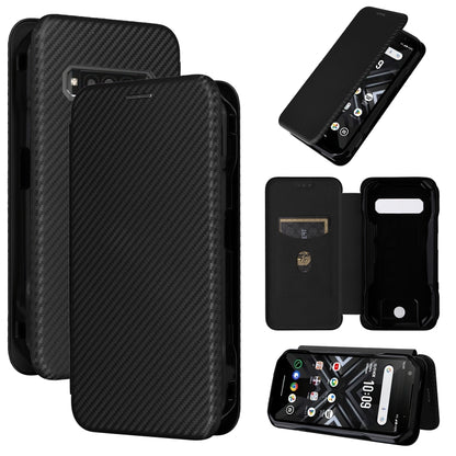 Carbon Fiber Texture Flip Leather Phone Case, For Kyocera Digno SX5, For Kyocera Torque G06 KYG03