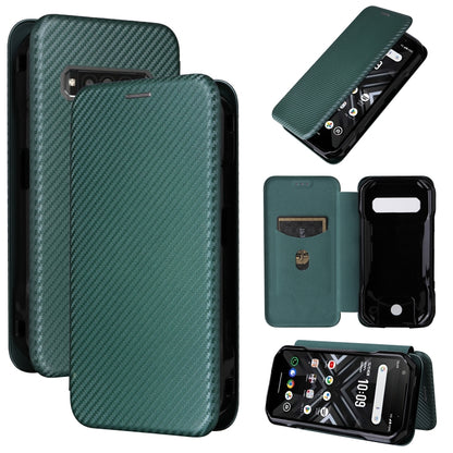 Carbon Fiber Texture Flip Leather Phone Case, For Kyocera Digno SX5, For Kyocera Torque G06 KYG03