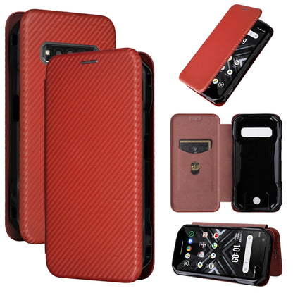 Carbon Fiber Texture Flip Leather Phone Case, For Kyocera Digno SX5, For Kyocera Torque G06 KYG03