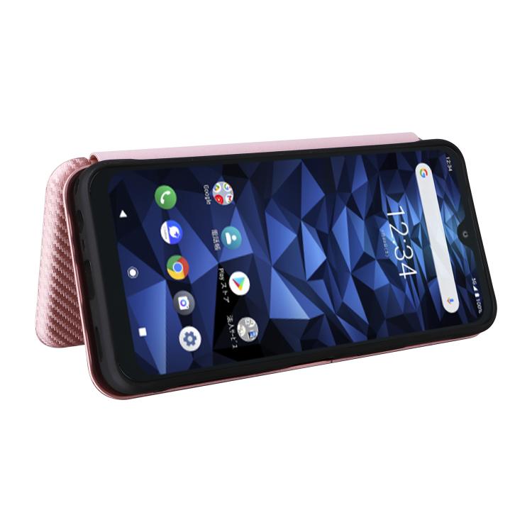Carbon Fiber Texture Flip Leather Phone Case, For Kyocera Digno SX5, For Kyocera Torque G06 KYG03