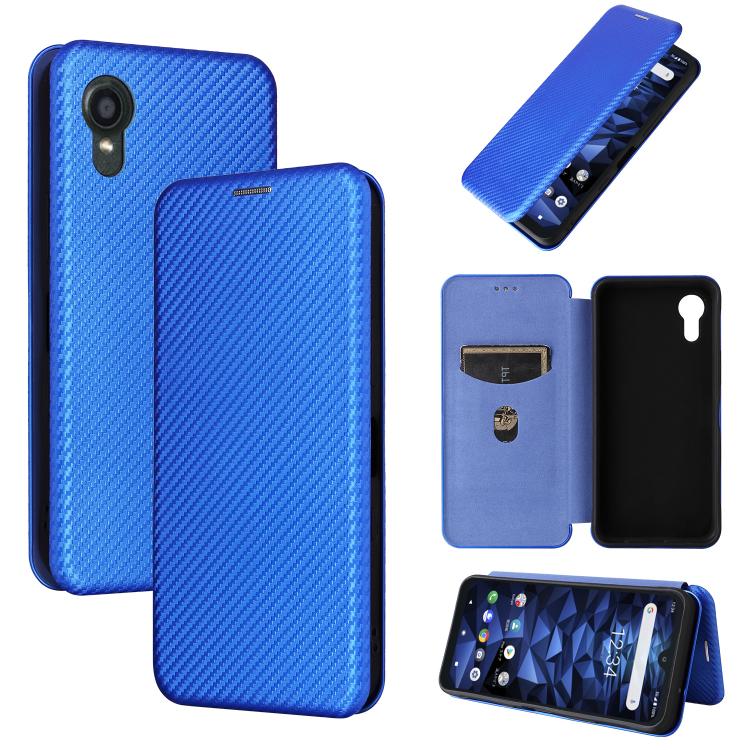 Carbon Fiber Texture Flip Leather Phone Case, For Kyocera Digno SX5, For Kyocera Torque G06 KYG03
