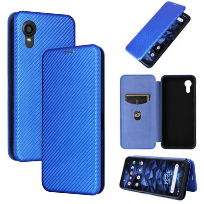 Carbon Fiber Texture Flip Leather Phone Case, For Kyocera Digno SX5, For Kyocera Torque G06 KYG03
