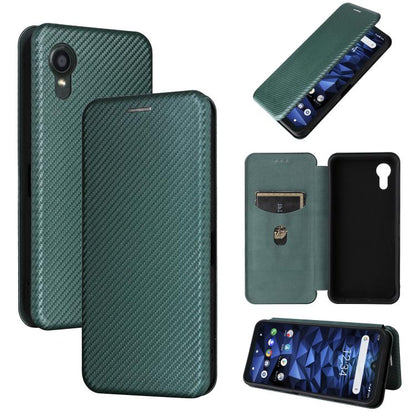 Carbon Fiber Texture Flip Leather Phone Case, For Kyocera Digno SX5, For Kyocera Torque G06 KYG03