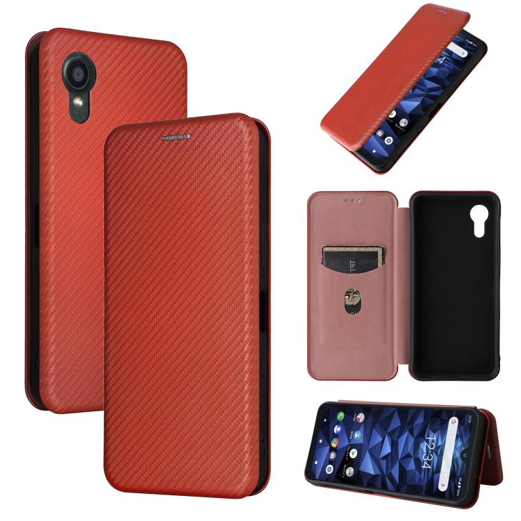 Carbon Fiber Texture Flip Leather Phone Case, For Kyocera Digno SX5, For Kyocera Torque G06 KYG03