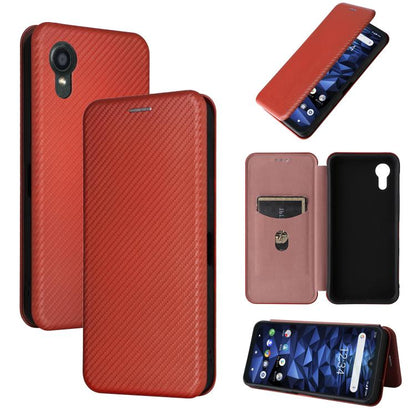 Carbon Fiber Texture Flip Leather Phone Case, For Kyocera Digno SX5, For Kyocera Torque G06 KYG03