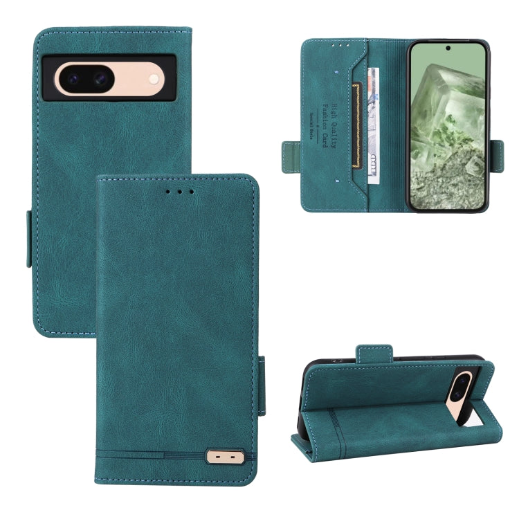 Magnetic clasp leather phone case, teal wallet style with card slots and flip stand