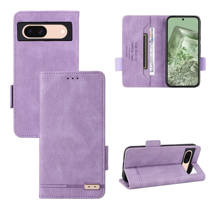 Magnetic clasp leather phone case, purple wallet style with card slots and flip stand