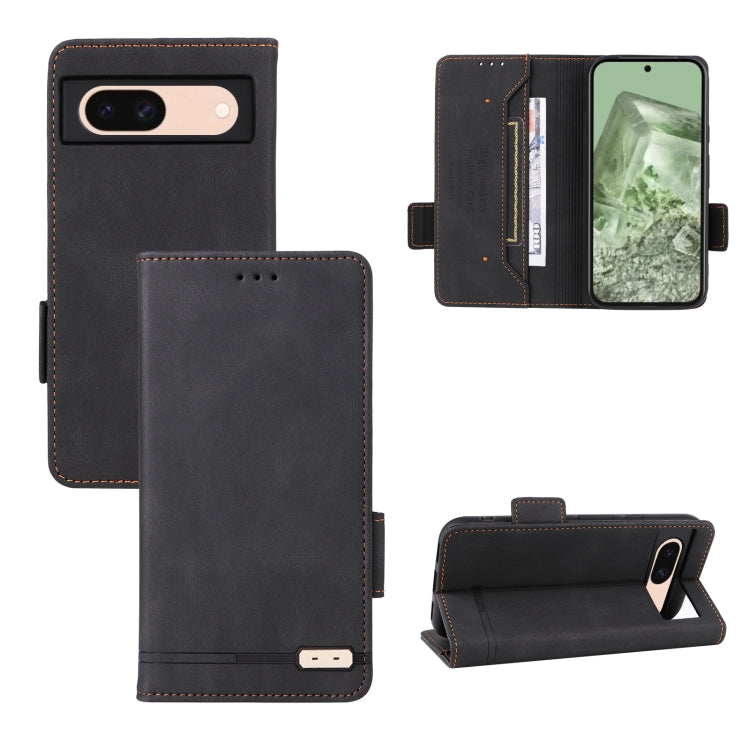 Magnetic clasp leather phone case, black wallet style with card slots and flip stand