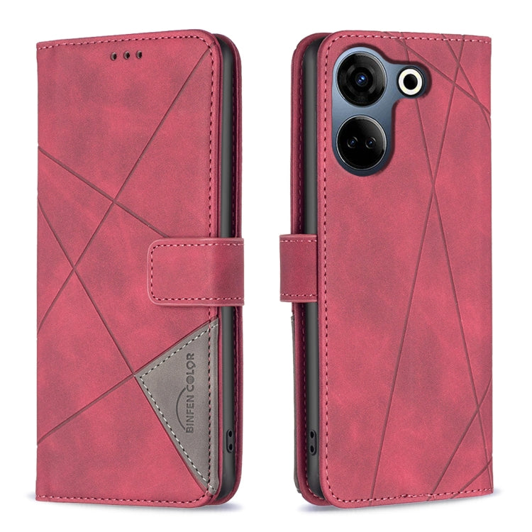 Magnetic Buckle Rhombus Texture Leather Phone Case, For Tecno Camon 20/Camon 20 Pro 4G, For Tecno Spark 10C, For Tecno Spark 10 4G, For Tecno Spark Go 2023/Pop 7 Pro, For Tecno Spark 10 Pro