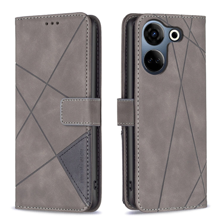 Magnetic Buckle Rhombus Texture Leather Phone Case, For Tecno Camon 20/Camon 20 Pro 4G, For Tecno Spark 10C, For Tecno Spark 10 4G, For Tecno Spark Go 2023/Pop 7 Pro, For Tecno Spark 10 Pro