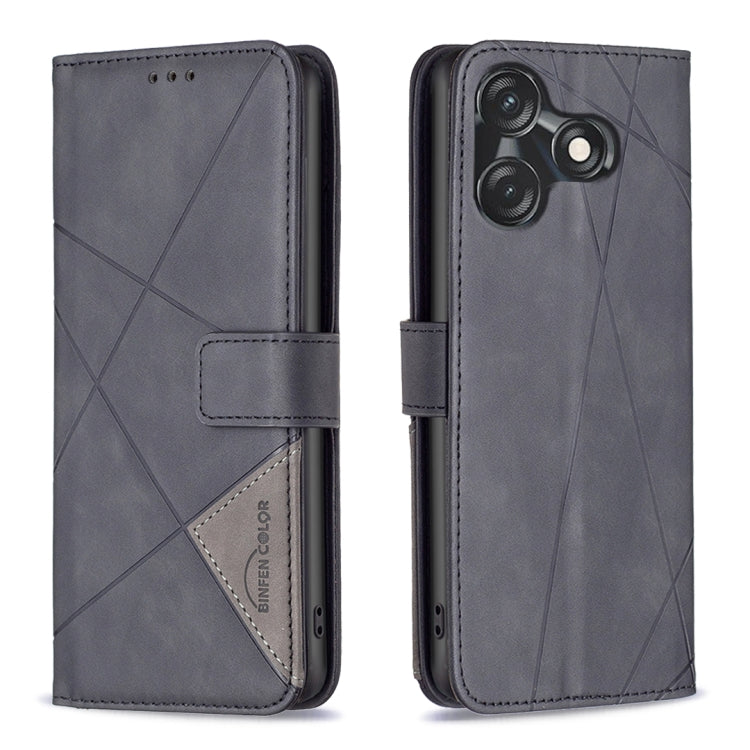 Magnetic Buckle Rhombus Texture Leather Phone Case, For Tecno Camon 20/Camon 20 Pro 4G, For Tecno Spark 10C, For Tecno Spark 10 4G, For Tecno Spark Go 2023/Pop 7 Pro, For Tecno Spark 10 Pro