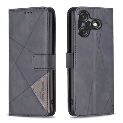 Magnetic Buckle Rhombus Texture Leather Phone Case, For Tecno Camon 20/Camon 20 Pro 4G, For Tecno Spark 10C, For Tecno Spark 10 4G, For Tecno Spark Go 2023/Pop 7 Pro, For Tecno Spark 10 Pro