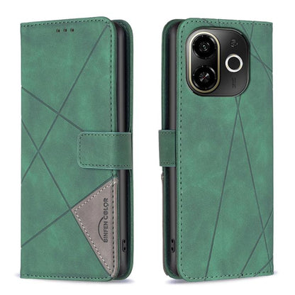 Magnetic Buckle Rhombus Texture Leather Phone Case, For Tecno Pova 8 5G, For Tecno Pova Curve 2 5G, For Tecno Spark 50 4G, For Tecno Camon 50 Pro 4G, For Tecno Camon 50 4G, For Tecno Spark Go 3, For Tecno Pova 7 Pro 5G, For Tecno Spark 40 Pro 4G       ...