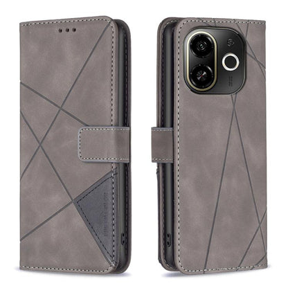 Magnetic Buckle Rhombus Texture Leather Phone Case, For Tecno Pova 8 5G, For Tecno Pova Curve 2 5G, For Tecno Spark 50 4G, For Tecno Camon 50 Pro 4G, For Tecno Camon 50 4G, For Tecno Spark Go 3, For Tecno Pova 7 Pro 5G, For Tecno Spark 40 Pro 4G       ...