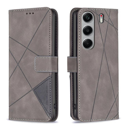 Magnetic Buckle Rhombus Texture Leather Phone Case, For Tecno Pova 8 5G, For Tecno Pova Curve 2 5G, For Tecno Spark 50 4G, For Tecno Camon 50 Pro 4G, For Tecno Camon 50 4G, For Tecno Spark Go 3, For Tecno Pova 7 Pro 5G, For Tecno Spark 40 Pro 4G       ...