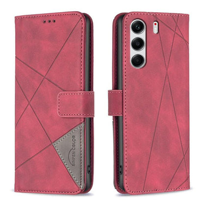 Magnetic Buckle Rhombus Texture Leather Phone Case, For Tecno Pova 8 5G, For Tecno Pova Curve 2 5G, For Tecno Spark 50 4G, For Tecno Camon 50 Pro 4G, For Tecno Camon 50 4G, For Tecno Spark Go 3, For Tecno Pova 7 Pro 5G, For Tecno Spark 40 Pro 4G       ...