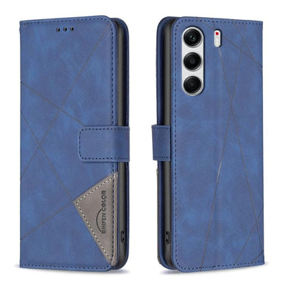 Magnetic Buckle Rhombus Texture Leather Phone Case, For Tecno Pova 8 5G, For Tecno Pova Curve 2 5G, For Tecno Spark 50 4G, For Tecno Camon 50 Pro 4G, For Tecno Camon 50 4G, For Tecno Spark Go 3, For Tecno Pova 7 Pro 5G, For Tecno Spark 40 Pro 4G       ...