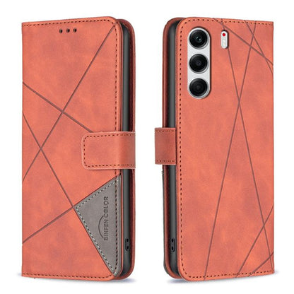 Magnetic Buckle Rhombus Texture Leather Phone Case, For Tecno Pova 8 5G, For Tecno Pova Curve 2 5G, For Tecno Spark 50 4G, For Tecno Camon 50 Pro 4G, For Tecno Camon 50 4G, For Tecno Spark Go 3, For Tecno Pova 7 Pro 5G, For Tecno Spark 40 Pro 4G       ...