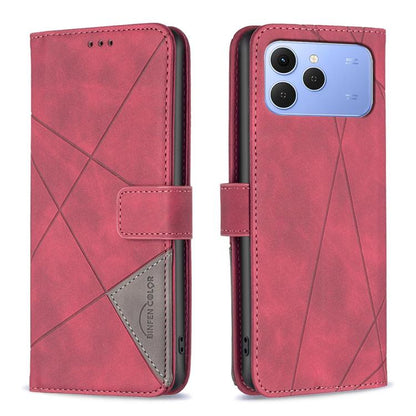 Magnetic Buckle Rhombus Texture Leather Phone Case, For Tecno Pova 8 5G, For Tecno Pova Curve 2 5G, For Tecno Spark 50 4G, For Tecno Camon 50 Pro 4G, For Tecno Camon 50 4G, For Tecno Spark Go 3, For Tecno Pova 7 Pro 5G, For Tecno Spark 40 Pro 4G       ...
