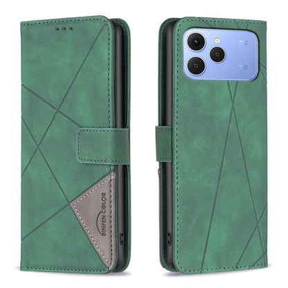 Magnetic Buckle Rhombus Texture Leather Phone Case, For Tecno Pova 8 5G, For Tecno Pova Curve 2 5G, For Tecno Spark 50 4G, For Tecno Camon 50 Pro 4G, For Tecno Camon 50 4G, For Tecno Spark Go 3, For Tecno Pova 7 Pro 5G, For Tecno Spark 40 Pro 4G       ...