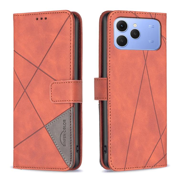 Magnetic Buckle Rhombus Texture Leather Phone Case, For Tecno Pova 8 5G, For Tecno Pova Curve 2 5G, For Tecno Spark 50 4G, For Tecno Camon 50 Pro 4G, For Tecno Camon 50 4G, For Tecno Spark Go 3, For Tecno Pova 7 Pro 5G, For Tecno Spark 40 Pro 4G       ...