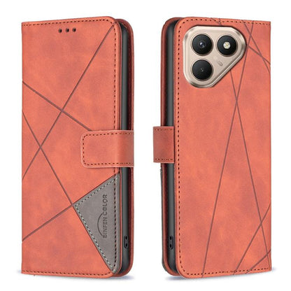 Magnetic Buckle Rhombus Texture Leather Phone Case, For Tecno Pova 8 5G, For Tecno Pova Curve 2 5G, For Tecno Spark 50 4G, For Tecno Camon 50 Pro 4G, For Tecno Camon 50 4G, For Tecno Spark Go 3, For Tecno Pova 7 Pro 5G, For Tecno Spark 40 Pro 4G       ...