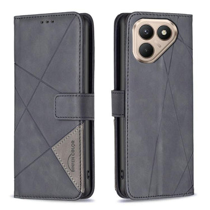 Magnetic Buckle Rhombus Texture Leather Phone Case, For Tecno Pova 8 5G, For Tecno Pova Curve 2 5G, For Tecno Spark 50 4G, For Tecno Camon 50 Pro 4G, For Tecno Camon 50 4G, For Tecno Spark Go 3, For Tecno Pova 7 Pro 5G, For Tecno Spark 40 Pro 4G       ...