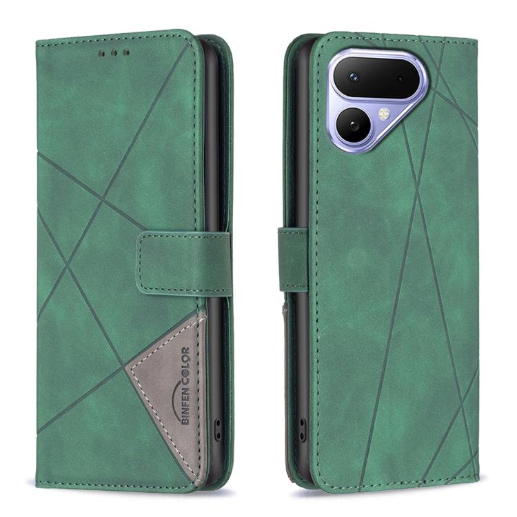 Magnetic Buckle Rhombus Texture Leather Phone Case, For Tecno Pova 8 5G, For Tecno Pova Curve 2 5G, For Tecno Spark 50 4G, For Tecno Camon 50 Pro 4G, For Tecno Camon 50 4G, For Tecno Spark Go 3, For Tecno Pova 7 Pro 5G, For Tecno Spark 40 Pro 4G       ...
