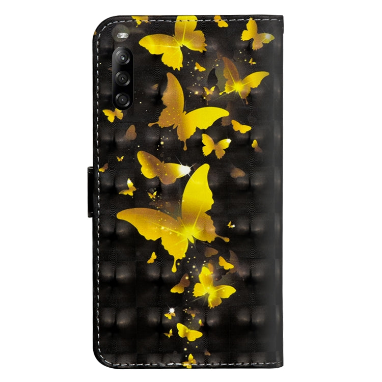 Black phone case with gold butterfly print, textured leather-look folio, magnetic clasp