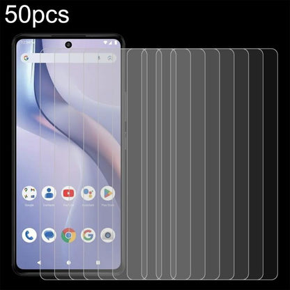 Tempered glass screen protector set (50pcs) with clear 2.5D curved edges
