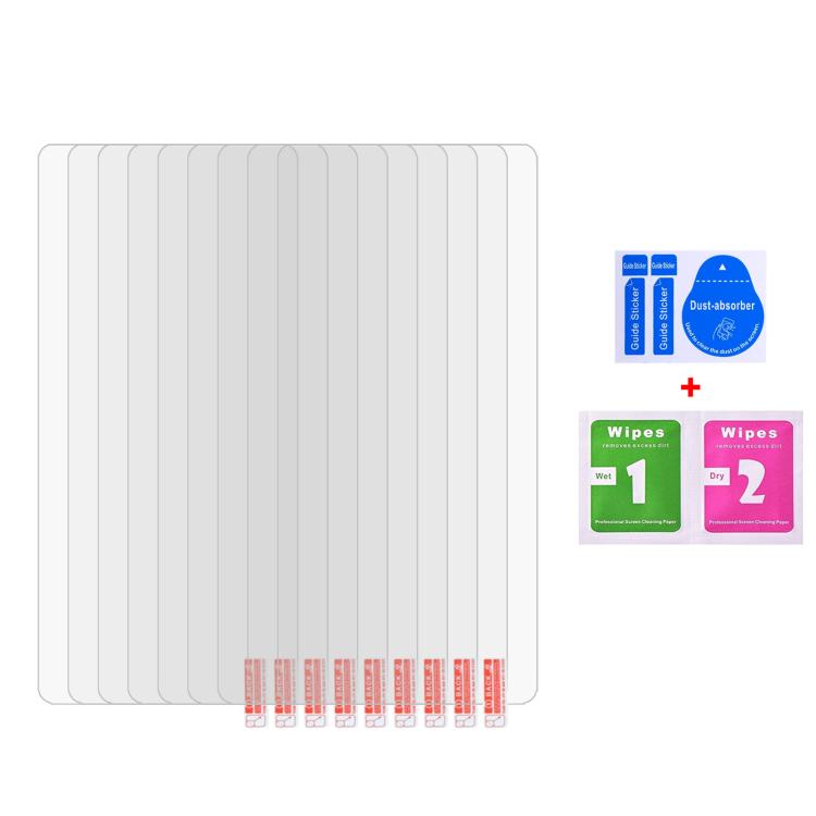 Tempered glass screen protector set (50pcs) with wipes and installation accessories