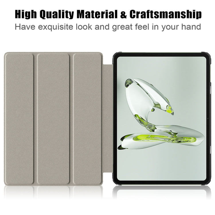 Custer Solid Color 3-fold Holder Smart Leather Tablet Case, For OnePlus Pad Go / OPPO Pad Air2 / Neo, For OnePlus Pad Pro / Pad 2