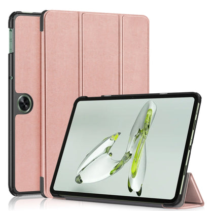 Custer Solid Color 3-fold Holder Smart Leather Tablet Case, For OnePlus Pad Go / OPPO Pad Air2 / Neo, For OnePlus Pad Pro / Pad 2