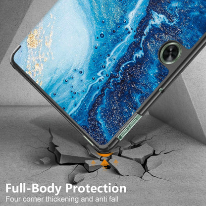 Custer Painted 3-fold Holder Smart Leather Tablet Case, For OnePlus Pad Go / OPPO Pad Air2 / Neo