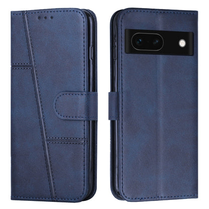 Stitching Calf Texture Buckle Leather Phone Case, For Google Pixel 11a, For Google Pixel 11 Pro XL, For Google Pixel 11 / 11 Pro, For Google Pixel 10a, For Google Pixel 10 Pro XL, For Google Pixel 10 / 10 Pro, For Google Pixel 9a, For Google Pixel 8a