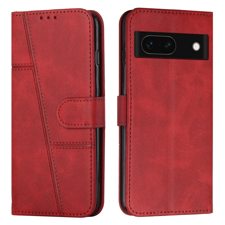 Stitching Calf Texture Buckle Leather Phone Case, For Google Pixel 11a, For Google Pixel 11 Pro XL, For Google Pixel 11 / 11 Pro, For Google Pixel 10a, For Google Pixel 10 Pro XL, For Google Pixel 10 / 10 Pro, For Google Pixel 9a, For Google Pixel 8a