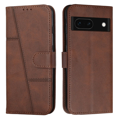 Stitching Calf Texture Buckle Leather Phone Case, For Google Pixel 11a, For Google Pixel 11 Pro XL, For Google Pixel 11 / 11 Pro, For Google Pixel 10a, For Google Pixel 10 Pro XL, For Google Pixel 10 / 10 Pro, For Google Pixel 9a, For Google Pixel 8a