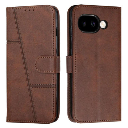 Stitching Calf Texture Buckle Leather Phone Case, For Google Pixel 11a, For Google Pixel 11 Pro XL, For Google Pixel 11 / 11 Pro, For Google Pixel 10a, For Google Pixel 10 Pro XL, For Google Pixel 10 / 10 Pro, For Google Pixel 9a, For Google Pixel 8a