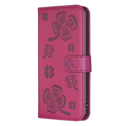 Four-leaf Embossed Leather Phone Case, For Realme 16T 5G, For Realme C53, For Realme C55, For Realme C33, For Realme C35